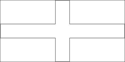 Contour du drapeau Milan à colorier