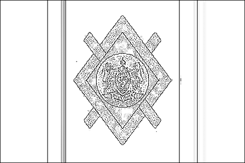 Contour du drapeau Johannesburg à colorier