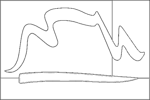 Contour du drapeau Le Cap (1997 - 2003) à colorier