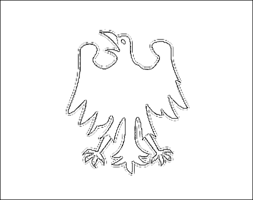 Contour du drapeau Saint Empire romain germanique (jusqu'en 1401) à colorier