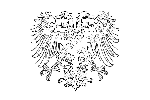 Contour du drapeau Saint Empire romain germanique (à partir de 1400) à colorier