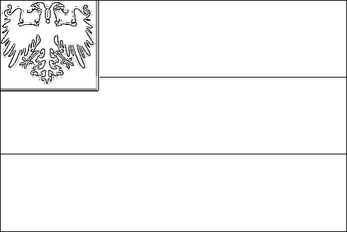 Contour du drapeau Drapeau de guerre maritime de la flotte impériale (1848-1852) à colorier
