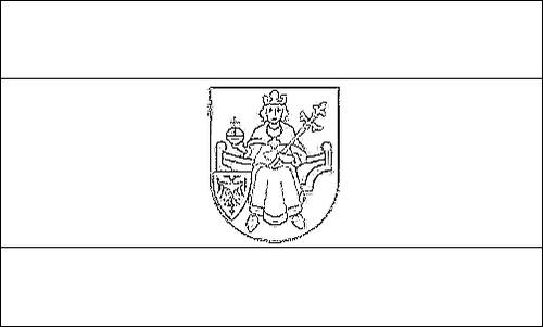 Contour du drapeau Saterland (Seelterlound) à colorier