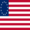 Drapeau Betsy Ross (USA 1777-1795) carré