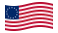 Drapeau Betsy Ross (USA 1777-1795) flottant