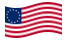 Drapeau Betsy Ross (USA 1777-1795) flottant