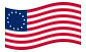 Drapeau Betsy Ross (USA 1777-1795) flottant