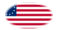 Drapeau Betsy Ross (USA 1777-1795) en vignette ovale