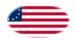 Drapeau Betsy Ross (USA 1777-1795) en vignette ovale