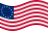 Drapeau Betsy Ross (USA 1777-1795) flottant statique