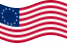 Drapeau Betsy Ross (USA 1777-1795) flottant statique