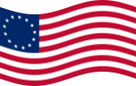 Drapeau Betsy Ross (USA 1777-1795) flottant statique