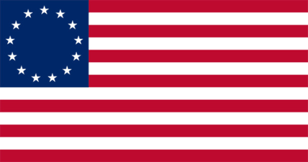 Drapeau États confédérés d'Amérique (Betsy Ross) (1776-1795)