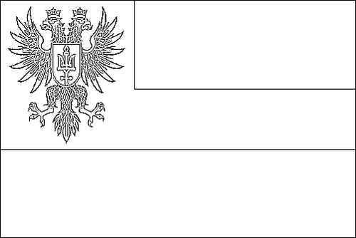 Contour du drapeau Tchernihiv à colorier