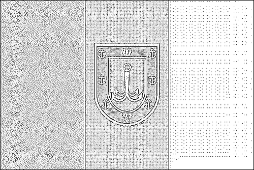 Contour du drapeau Odessa à colorier