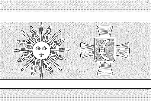 Contour du drapeau Winnyzja à colorier