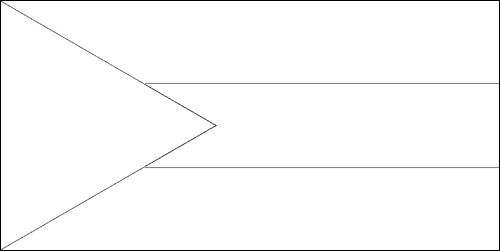 Contour du drapeau Bahamas à colorier