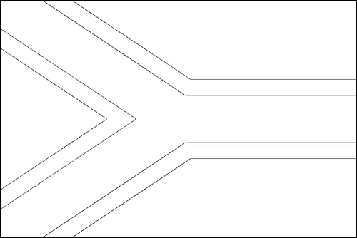 Contour du drapeau Afrique du Sud à colorier