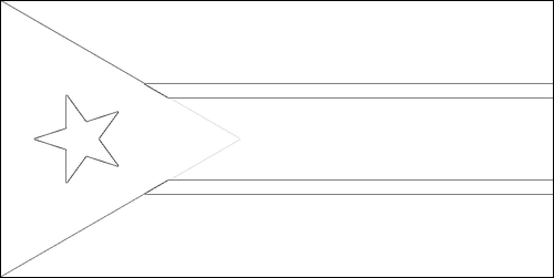 Contour du drapeau Soudan du Sud à colorier
