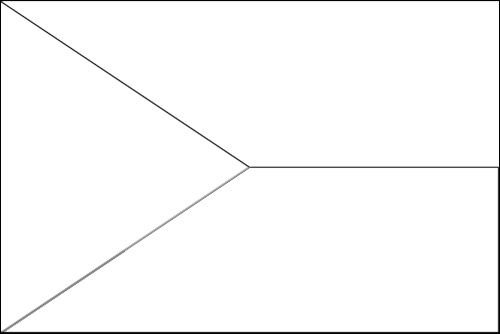 Contour du drapeau République tchèque à colorier