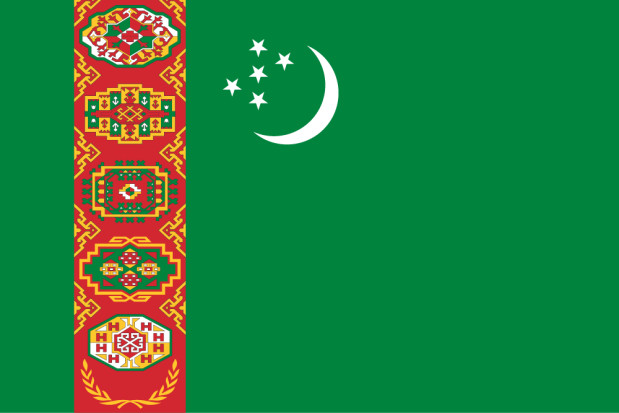 Drapeau Turkménistan, Drapeau Turkménistan
