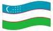 Drapeau animé Ouzbékistan