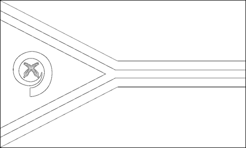Contour du drapeau Vanuatu à colorier