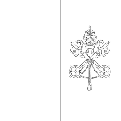 Contour du drapeau Cité du Vatican / État de la Cité du Vatican à colorier