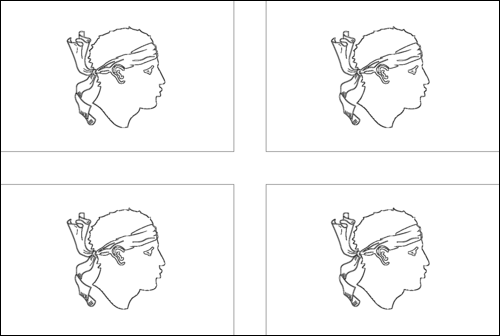 Contour du drapeau Sardaigne à colorier