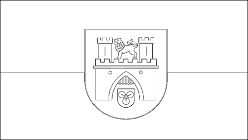 Contour du drapeau Hanovre à colorier