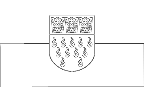 Contour du drapeau Cologne à colorier