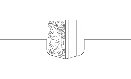 Contour du drapeau Dresde à colorier