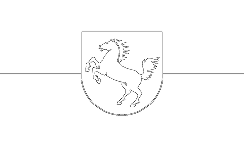Contour du drapeau Stuttgart à colorier