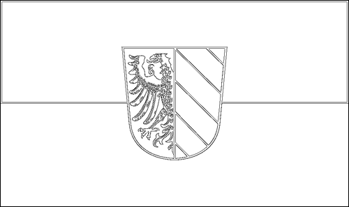 Contour du drapeau Nuremberg à colorier