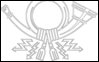 Drapeau Deutsche Bundespost (drapeau de service de 1950 à 1994) à colorier
