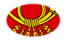 Drapeau Deutsche Bundespost (drapeau de service de 1950 à 1994) en vignette ovale