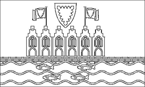 Contour du drapeau Heiligenhafen à colorier