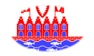 Drapeau Heiligenhafen en vignette ovale