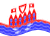 Drapeau Heiligenhafen flottant statique