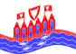 Drapeau Heiligenhafen flottant statique