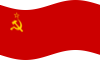 Drapeau Union soviétique flottant statique