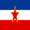 Drapeau Yougoslavie carré