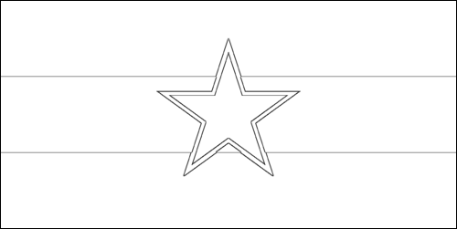 Contour du drapeau Yougoslavie à colorier