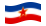 Drapeau Yougoslavie flottant