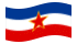 Drapeau Yougoslavie flottant