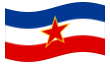 Drapeau Yougoslavie flottant