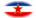 Drapeau Yougoslavie en vignette ovale