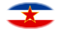 Drapeau Yougoslavie en vignette ovale