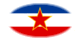 Drapeau Yougoslavie en vignette ovale