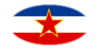 Drapeau Yougoslavie en vignette ovale